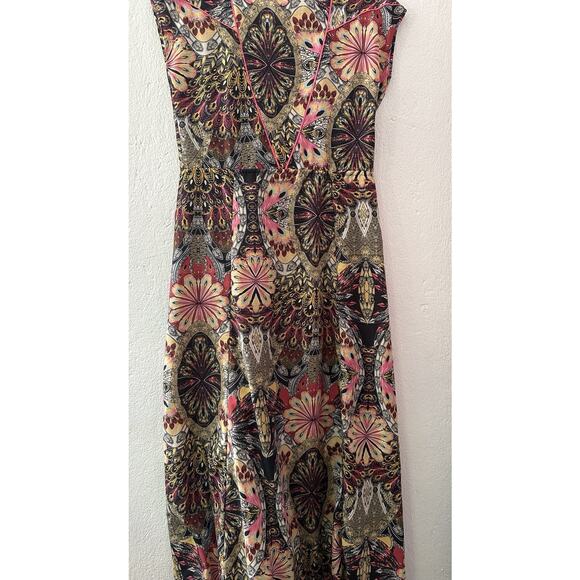 Sandro Womens Floral Print Tie Closure Maxi Dress Multi Colored Size 1 - Picture 13 of 16
